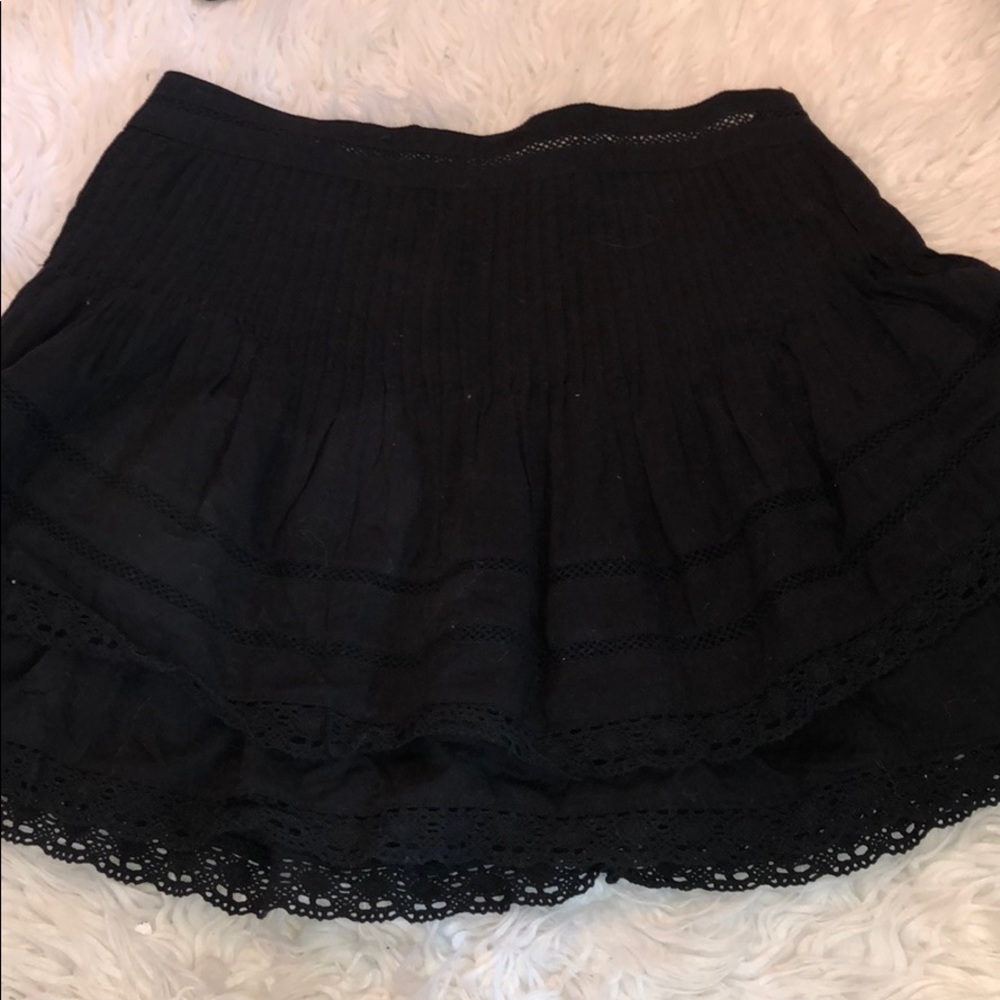 Black lace free people skirt NWT